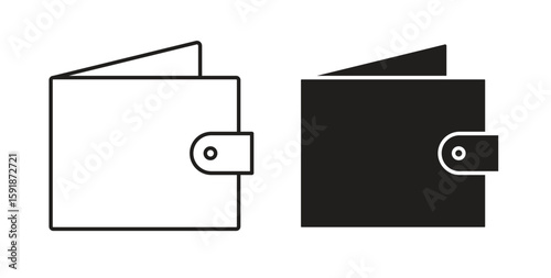 Wallet icon for websites and mobile minimalistic flat design.
