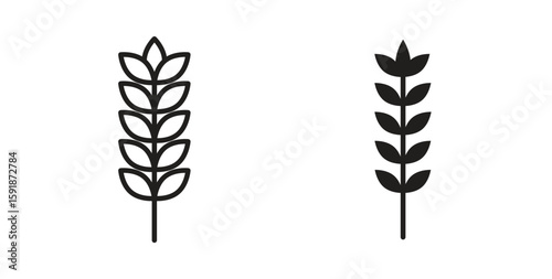 Wheat icon for websites and mobile minimalistic flat design.