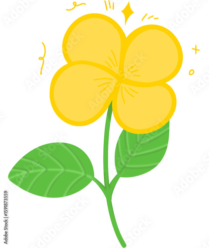 Pastel Pencil-Style Flower PNG Clipart for Creative Projects