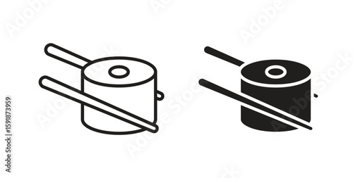 Sushi icon for websites and mobile minimalistic flat design.