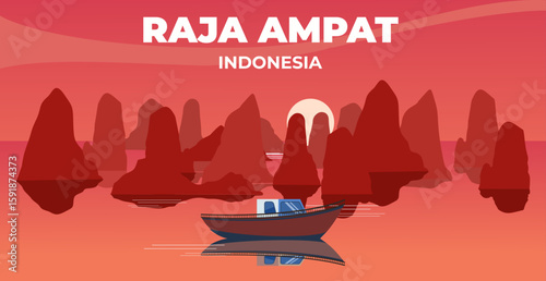 Raja Ampat landscape background
