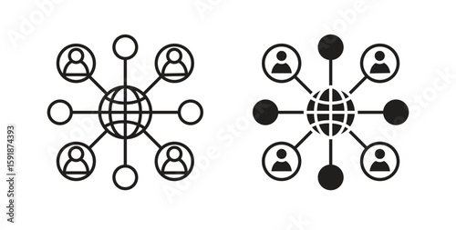 Social network icon for websites and mobile minimalistic flat design.