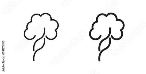 Smoke icon for websites and mobile minimalistic flat design.