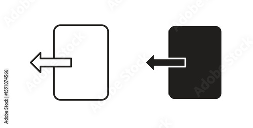 Sign out icon for websites and mobile minimalistic flat design.