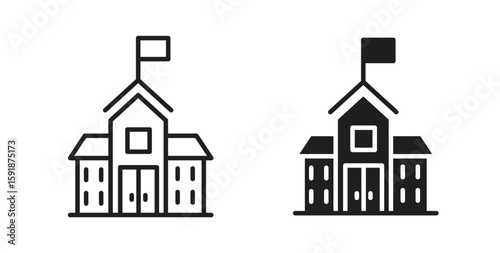 school icon for websites and mobile minimalistic flat design.