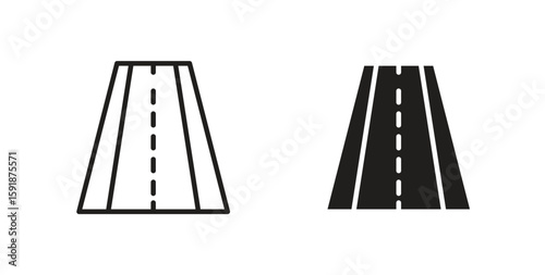Road icon for websites and mobile minimalistic flat design.