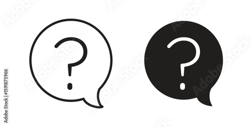 Question icon for websites and mobile minimalistic flat design.
