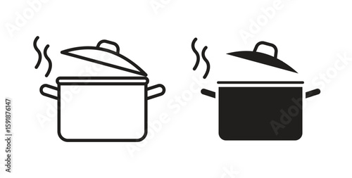 Pot icon for websites and mobile minimalistic flat design.