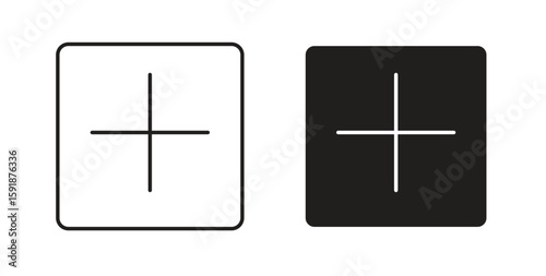 Plus icon for websites and mobile minimalistic flat design.