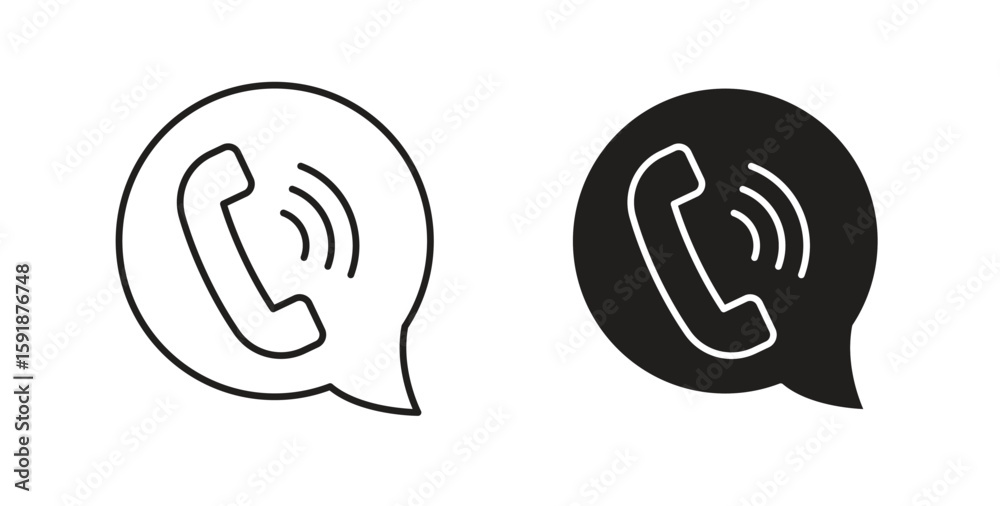 Obraz premium Phone call icon for websites and mobile minimalistic flat design.