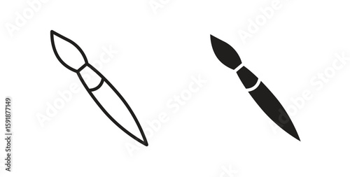 Paint brush icon for websites and mobile minimalistic flat design.