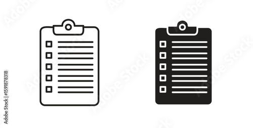 List icon for websites and mobile minimalistic flat design.