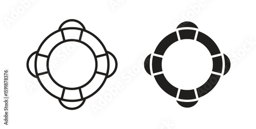 Life buoy icon for websites and mobile minimalistic flat design.