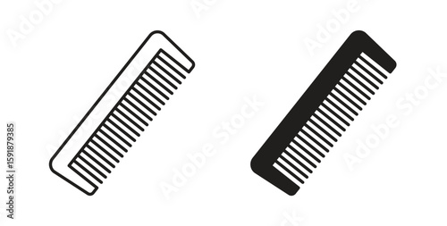 Hair brush icon for websites and mobile minimalistic flat design.