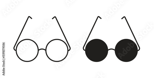Glasses icon for websites and mobile minimalistic flat design.