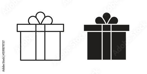 Gift icon for websites and mobile minimalistic flat design.