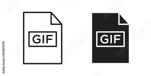 Gif icon for websites and mobile minimalistic flat design.