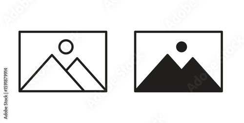 Gallery icon for websites and mobile minimalistic flat design.