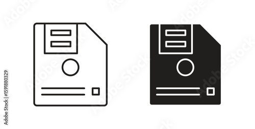 Floppy disk icon for websites and mobile minimalistic flat design.