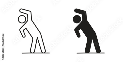 Fitness exercise icon for websites and mobile minimalistic flat design.