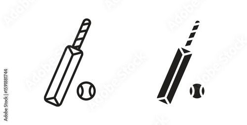Cricket icon for websites and mobile minimalistic flat design.