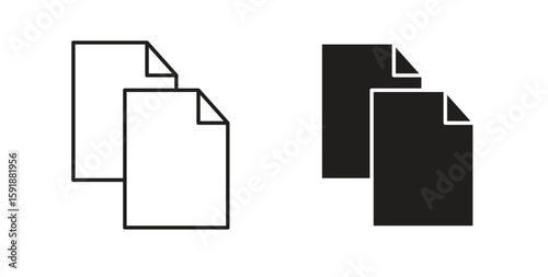Copy icon for websites and mobile minimalistic flat design.