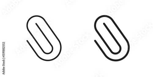 Clip icon for websites and mobile minimalistic flat design.