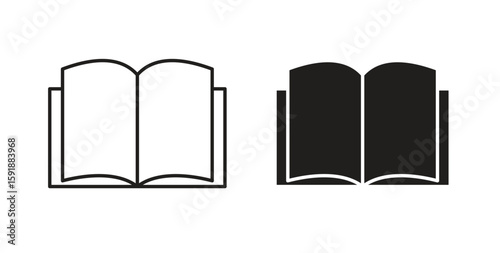 Book icon for websites and mobile minimalistic flat design.