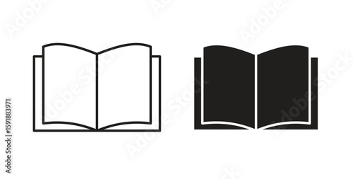 Book icon for websites and mobile minimalistic flat design.