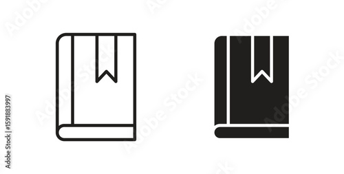 Book bookmark icon for websites and mobile minimalistic flat design.
