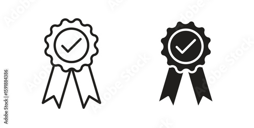 Badge icon for websites and mobile minimalistic flat design.