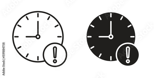 Alarm exclamation icon for websites and mobile minimalistic flat design.