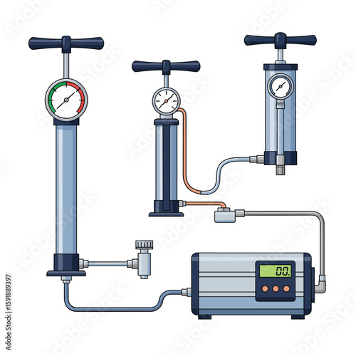 Precision pressure gauges and air pumps for accurate calibration and measurement applications