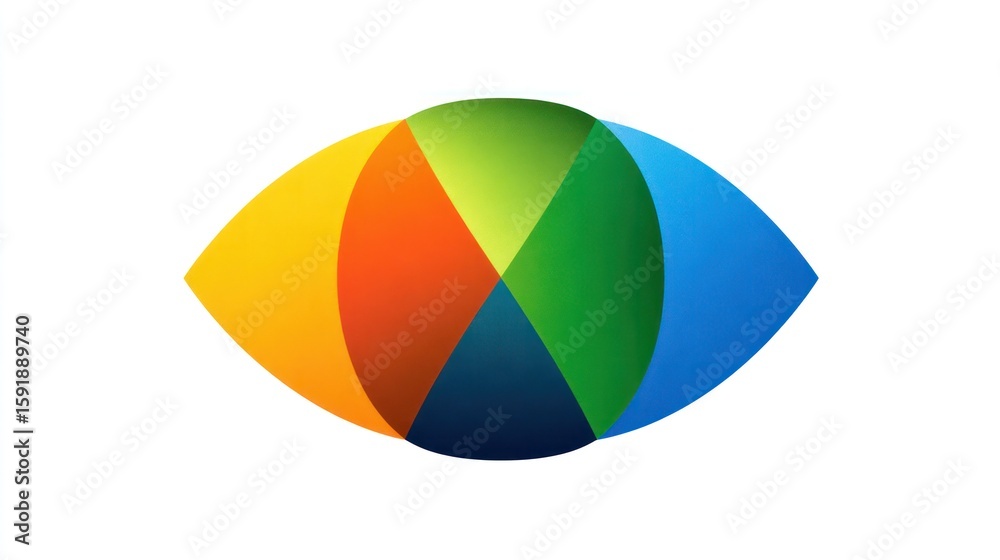 Fototapeta premium Colorful eye-shaped graphic