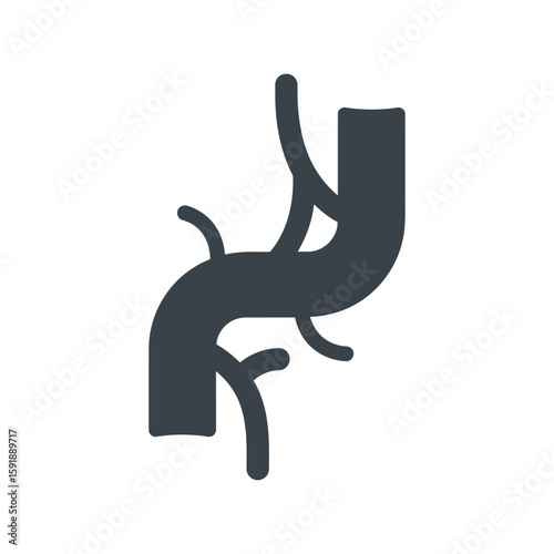 Human Artery Vein Icon: Blood Vessel Circulatory System Vector