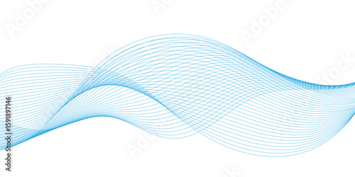 Abstract modern background with blue wavy line,Tranquil And Peaceful Atmosphere With Light Blue, Abstract bluewave on transparent background.