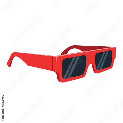 Bright red modern style eyewear accessories for enhanced visual experience and fashion statement
