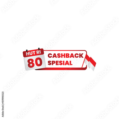 Special 80% Cashback Stickers for Indonesian Independence Day Promo, August 17th