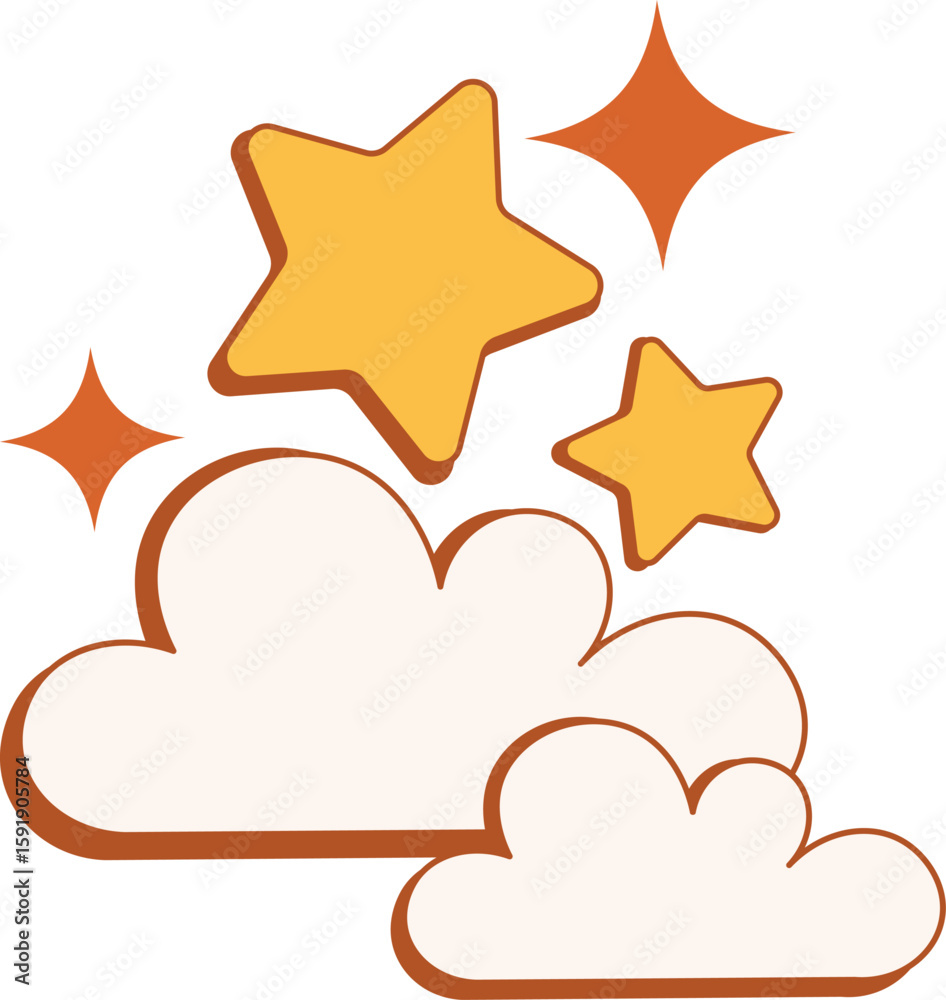 Obraz premium Cloud with Star