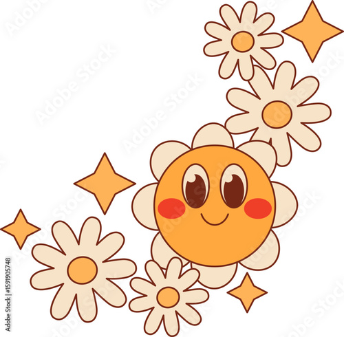 Daisy Flower with Face