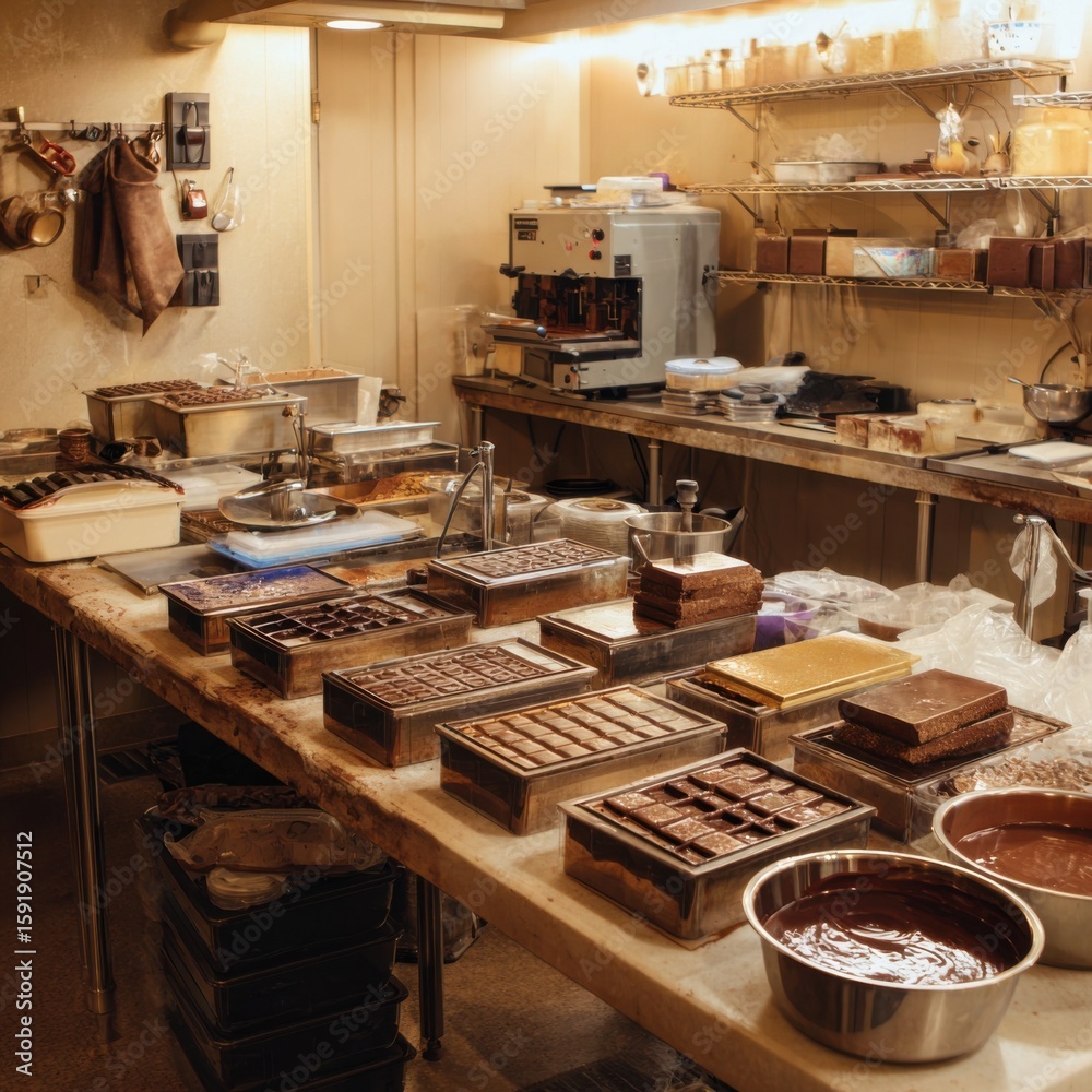 Fototapeta premium A vibrant chocolatier