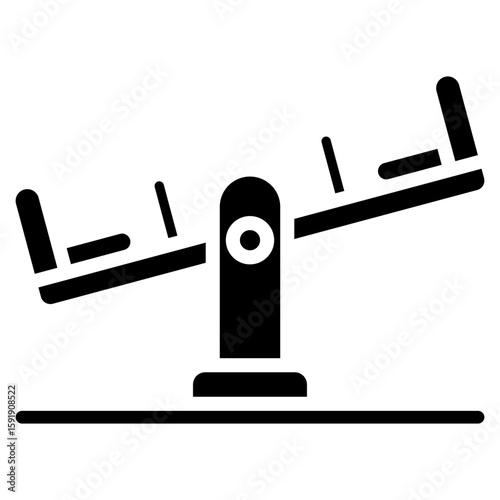 Seesaw glyph icon