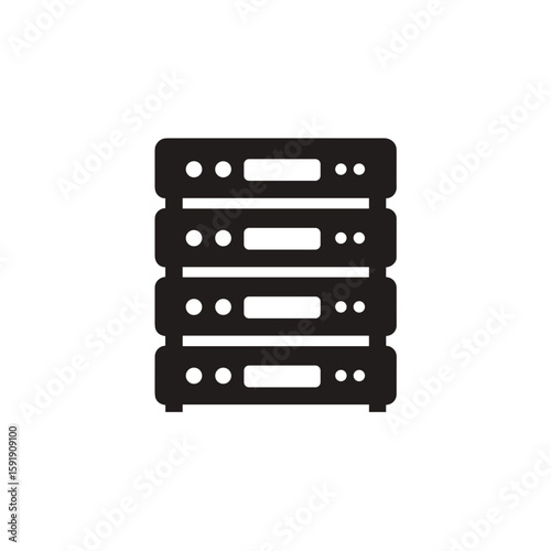 Rack Server Icon, Logo, Clipart