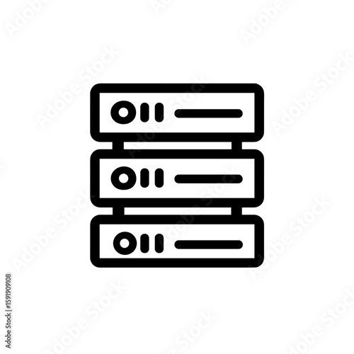 Rack Server Icon, Logo, Clipart