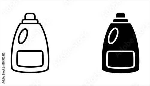Bleach bottle icons set. for web design, vector illustration on white background. 