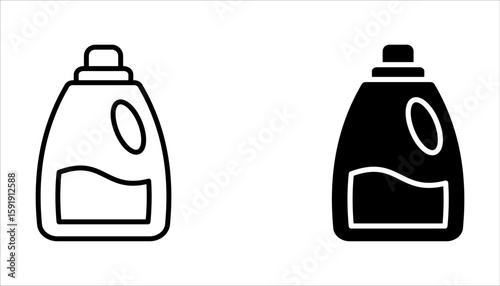 Bleach bottle icons set. for web design, vector illustration on white background. 