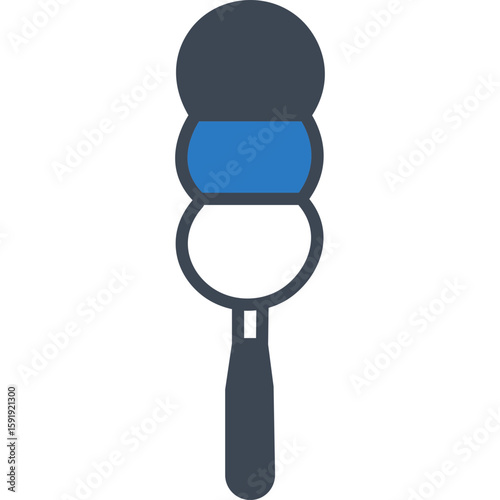 Duster Glyph 2 Color Icon – Dust Cleaning Tool & Housekeeping Equipment Symbol