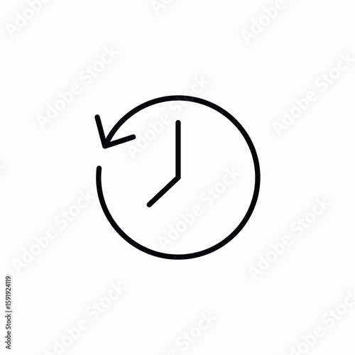 clock timer set icon sign vector