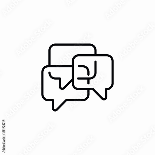 conversation chat icon sign vector