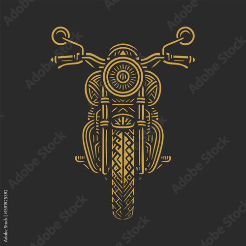 Vintage Motorcycle Illustration